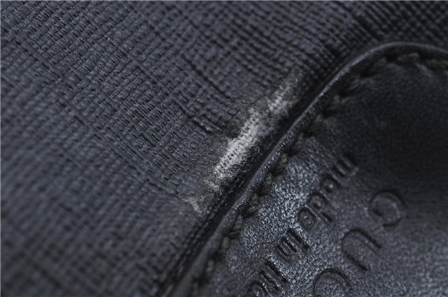 Authentic GUCCI Tote Hand Bag GG PVC Leather 322072 Black 8691D