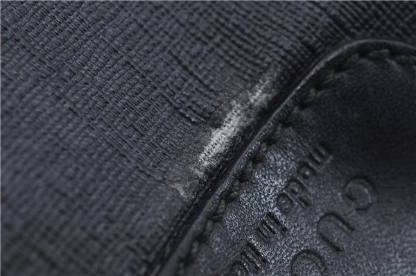 Authentic GUCCI Tote Hand Bag GG PVC Leather 322072 Black 8691D