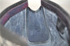 Authentic GUCCI Sherry Line Clutch Hand Bag Purse GG PVC Leather Navy Blue 8692D