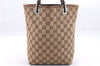 Authentic GUCCI Shoulder Tote Bag GG Canvas Leather 31244 Brown  8693D