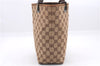 Authentic GUCCI Shoulder Tote Bag GG Canvas Leather 31244 Brown  8693D