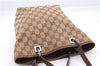 Authentic GUCCI Shoulder Tote Bag GG Canvas Leather 31244 Brown  8693D