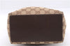 Authentic GUCCI Shoulder Tote Bag GG Canvas Leather 31244 Brown  8693D