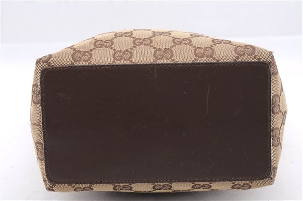 Authentic GUCCI Shoulder Tote Bag GG Canvas Leather 31244 Brown  8693D