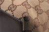 Authentic GUCCI Shoulder Tote Bag GG Canvas Leather 31244 Brown  8693D