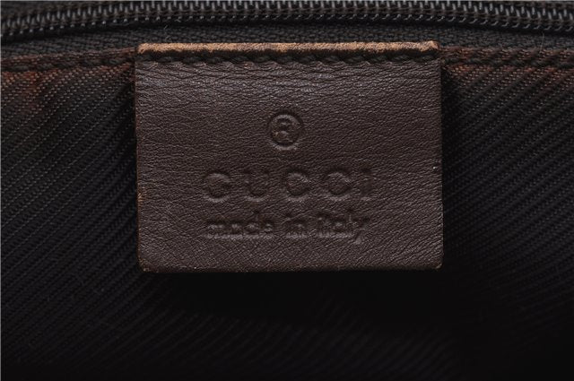 Authentic GUCCI Shoulder Tote Bag GG Canvas Leather 31244 Brown  8693D