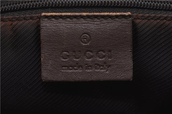 Authentic GUCCI Shoulder Tote Bag GG Canvas Leather 31244 Brown  8693D
