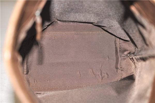 Authentic GUCCI Shoulder Tote Bag GG Canvas Leather 31244 Brown  8693D