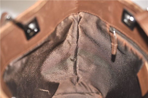 Authentic GUCCI Shoulder Tote Bag GG Canvas Leather 31244 Brown  8693D