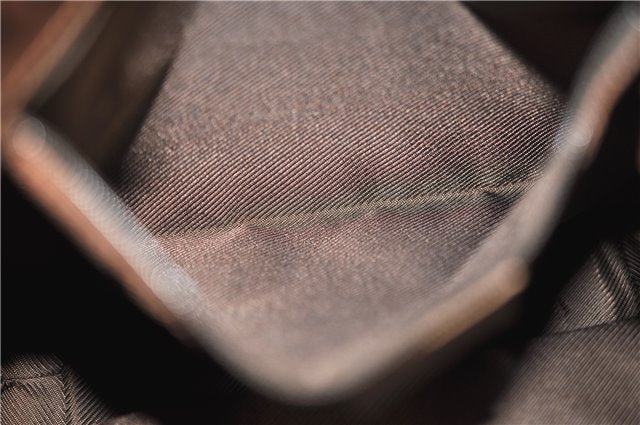 Authentic GUCCI Shoulder Tote Bag GG Canvas Leather 31244 Brown  8693D