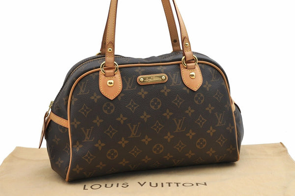 Auth LOUIS VUITTON Monogram Montorgueil PM Shoulder Tote Bag M95565 LV 8694A