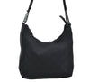 Authentic GUCCI GG Shoulder Hand Bag Nylon Leather 28335 Black 8694D