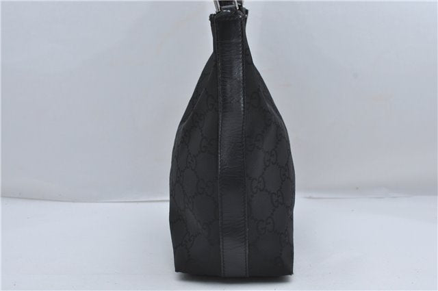 Authentic GUCCI GG Shoulder Hand Bag Nylon Leather 28335 Black 8694D