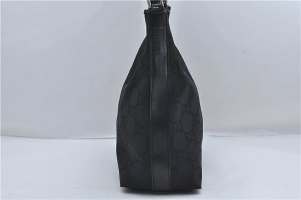 Authentic GUCCI GG Shoulder Hand Bag Nylon Leather 28335 Black 8694D