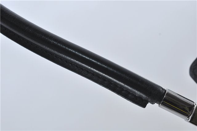 Authentic GUCCI GG Shoulder Hand Bag Nylon Leather 28335 Black 8694D