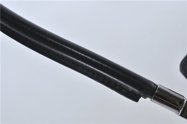 Authentic GUCCI GG Shoulder Hand Bag Nylon Leather 28335 Black 8694D