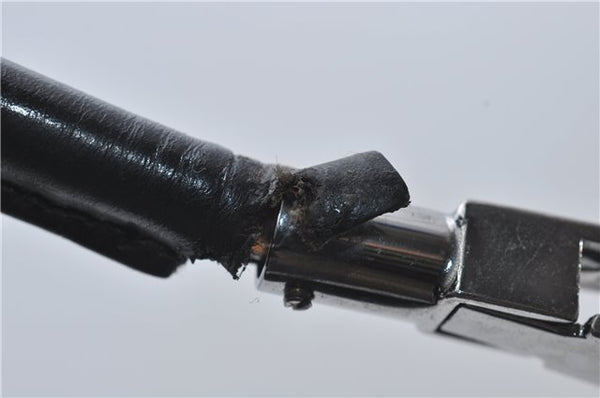 Authentic GUCCI GG Shoulder Hand Bag Nylon Leather 28335 Black 8694D