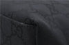 Authentic GUCCI GG Shoulder Hand Bag Nylon Leather 28335 Black 8694D