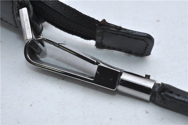 Authentic GUCCI GG Shoulder Hand Bag Nylon Leather 28335 Black 8694D