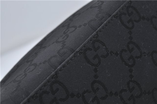 Authentic GUCCI GG Shoulder Hand Bag Nylon Leather 28335 Black 8694D