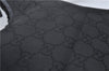 Authentic GUCCI GG Shoulder Hand Bag Nylon Leather 28335 Black 8694D