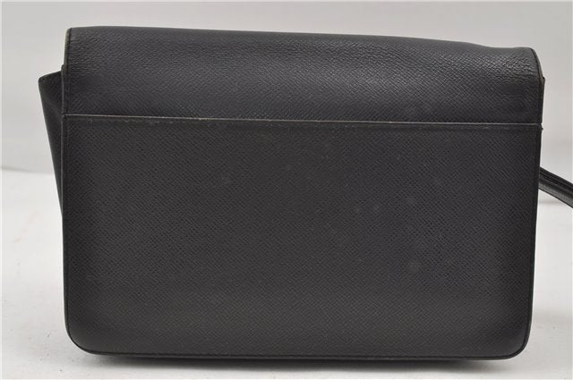 Authentic Louis Vuitton Taiga Selenga Clutch Hand Bag Black M30782 LV 8695D