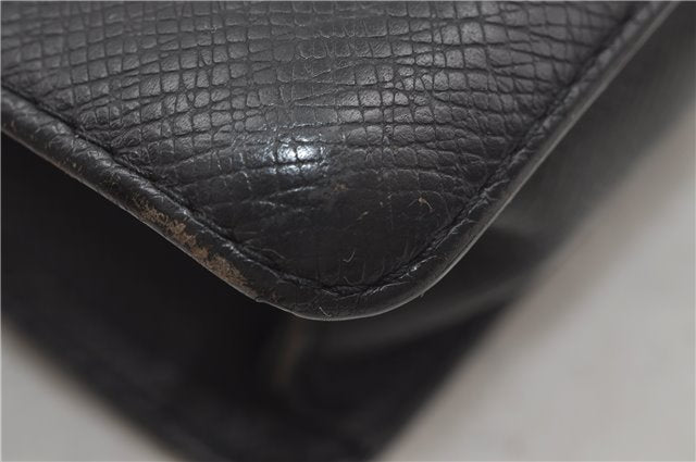 Authentic Louis Vuitton Taiga Selenga Clutch Hand Bag Black M30782 LV 8695D