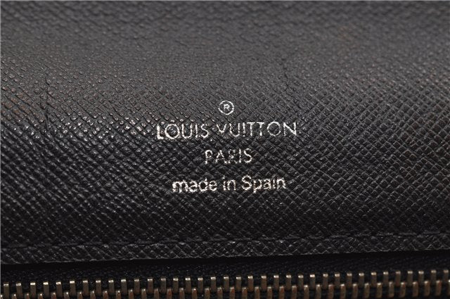 Authentic Louis Vuitton Taiga Selenga Clutch Hand Bag Black M30782 LV 8695D