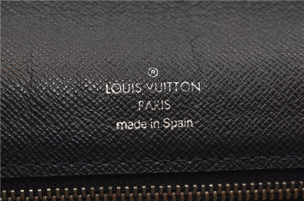 Authentic Louis Vuitton Taiga Selenga Clutch Hand Bag Black M30782 LV 8695D