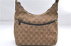 Authentic GUCCI Shoulder Hand Bag GG Canvas Leather 0013386 Brown 8696D