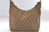 Authentic GUCCI Shoulder Hand Bag GG Canvas Leather 0013386 Brown 8696D