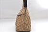 Authentic GUCCI Shoulder Hand Bag GG Canvas Leather 0013386 Brown 8696D