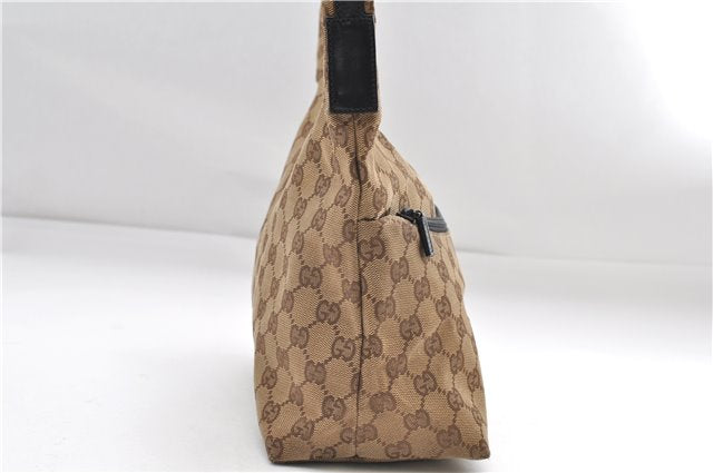 Authentic GUCCI Shoulder Hand Bag GG Canvas Leather 0013386 Brown 8696D