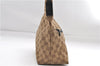 Authentic GUCCI Shoulder Hand Bag GG Canvas Leather 0013386 Brown 8696D