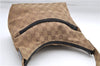 Authentic GUCCI Shoulder Hand Bag GG Canvas Leather 0013386 Brown 8696D