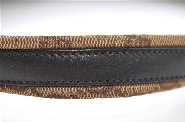 Authentic GUCCI Shoulder Hand Bag GG Canvas Leather 0013386 Brown 8696D