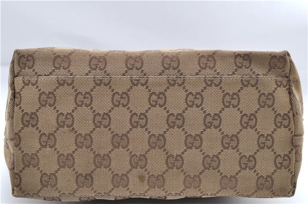Authentic GUCCI Shoulder Hand Bag GG Canvas Leather 0013386 Brown 8696D