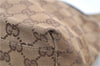 Authentic GUCCI Shoulder Hand Bag GG Canvas Leather 0013386 Brown 8696D