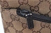 Authentic GUCCI Shoulder Hand Bag GG Canvas Leather 0013386 Brown 8696D
