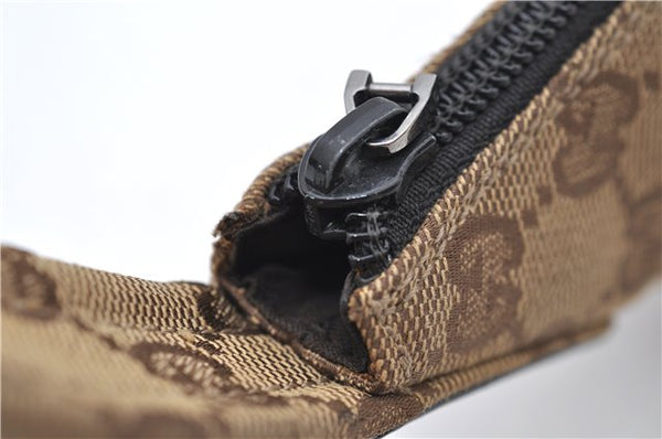 Authentic GUCCI Shoulder Hand Bag GG Canvas Leather 0013386 Brown 8696D