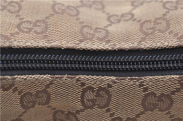 Authentic GUCCI Shoulder Hand Bag GG Canvas Leather 0013386 Brown 8696D