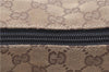 Authentic GUCCI Shoulder Hand Bag GG Canvas Leather 0013386 Brown 8696D