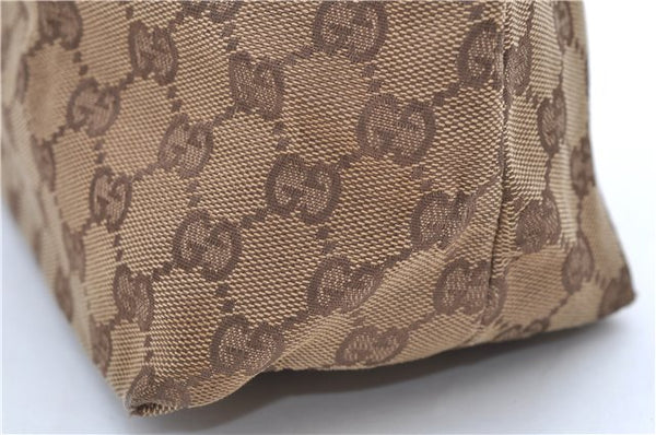 Authentic GUCCI Shoulder Hand Bag GG Canvas Leather 0013386 Brown 8696D