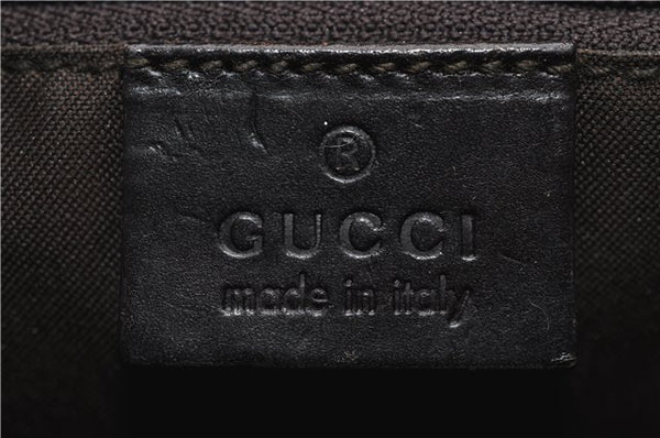 Authentic GUCCI Shoulder Hand Bag GG Canvas Leather 0013386 Brown 8696D