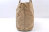 Authentic PRADA Nylon Leather Shoulder Tote Bag Purse Beige 8697C