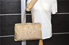 Authentic PRADA Nylon Leather Shoulder Tote Bag Purse Beige 8697C