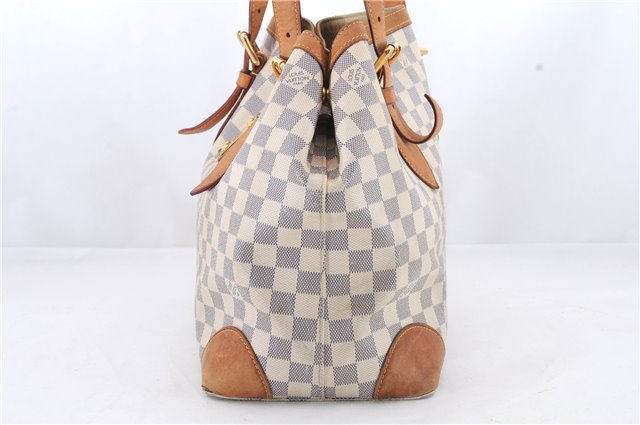 Auth LOUIS VUITTON Damier Azur Hampstead MM Shoulder Tote Bag N51206 LV 8699C