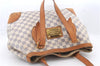 Auth LOUIS VUITTON Damier Azur Hampstead MM Shoulder Tote Bag N51206 LV 8699C