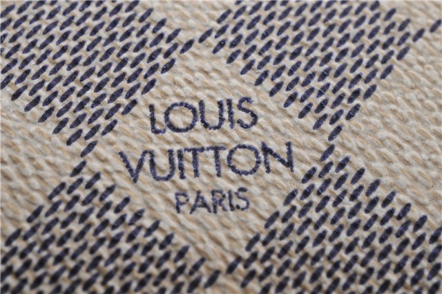 Auth LOUIS VUITTON Damier Azur Hampstead MM Shoulder Tote Bag N51206 LV 8699C