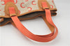 Authentic CELINE C Macadam Carriag Shoulder Tote Bag PVC Leather Beige 8700D